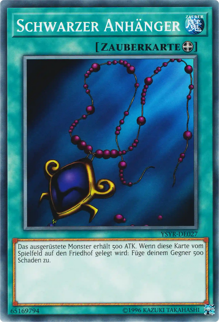 Schwarzer Anhänger Yu-Gi-Oh! Karte YSYR-DE027 Common