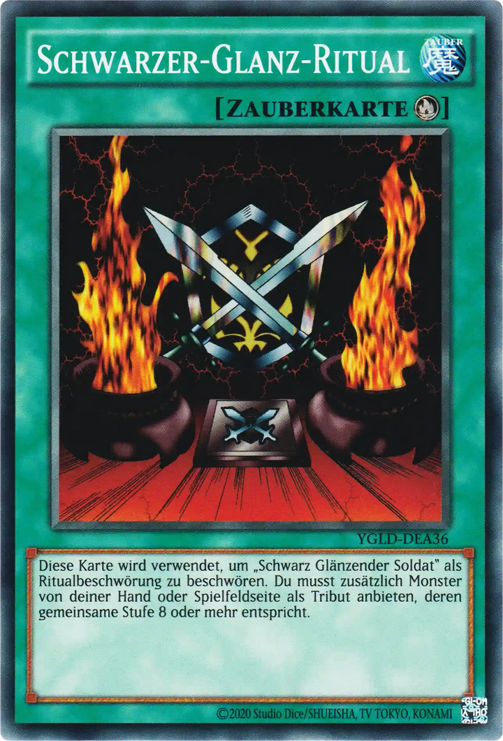 Schwarzer-Glanz-Ritual Yu-Gi-Oh! Karte YGLD-DEA36 Common
