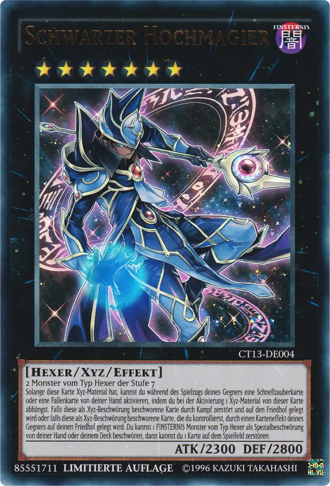Schwarzer Hochmagier Yu-Gi-Oh! Karte CT13-DE004 Ultra Rare