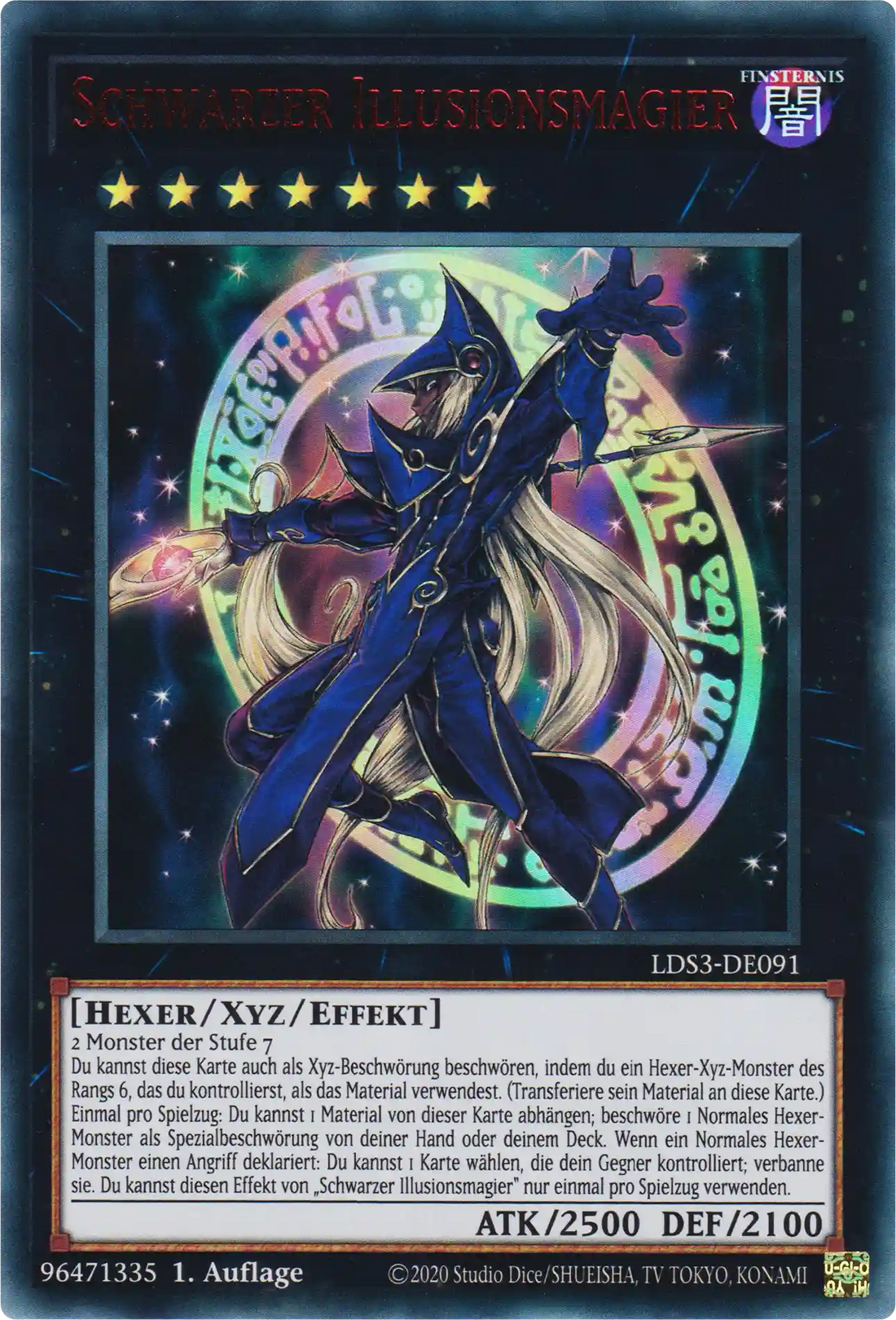 Schwarzer Illusionsmagier Yu-Gi-Oh! Karte LDS3-DE091 Red Ultra Rare