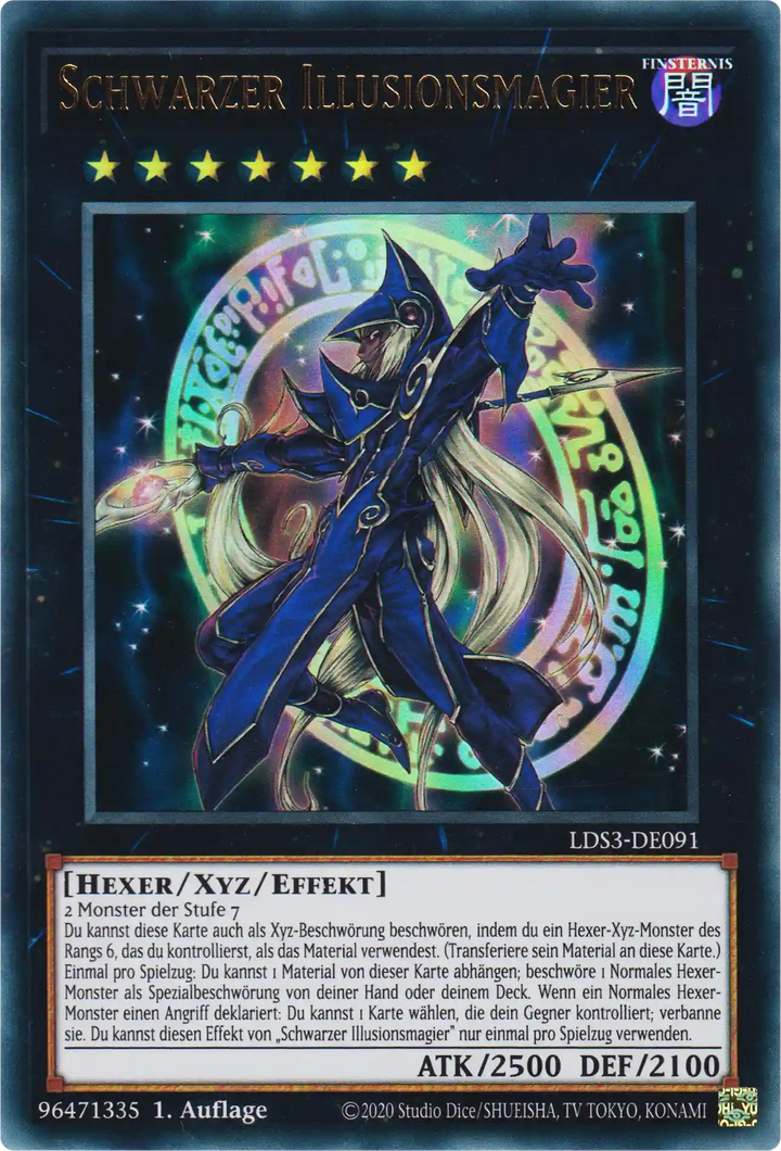 Schwarzer Illusionsmagier Yu-Gi-Oh! Karte LDS3-DE091 Ultra Rare