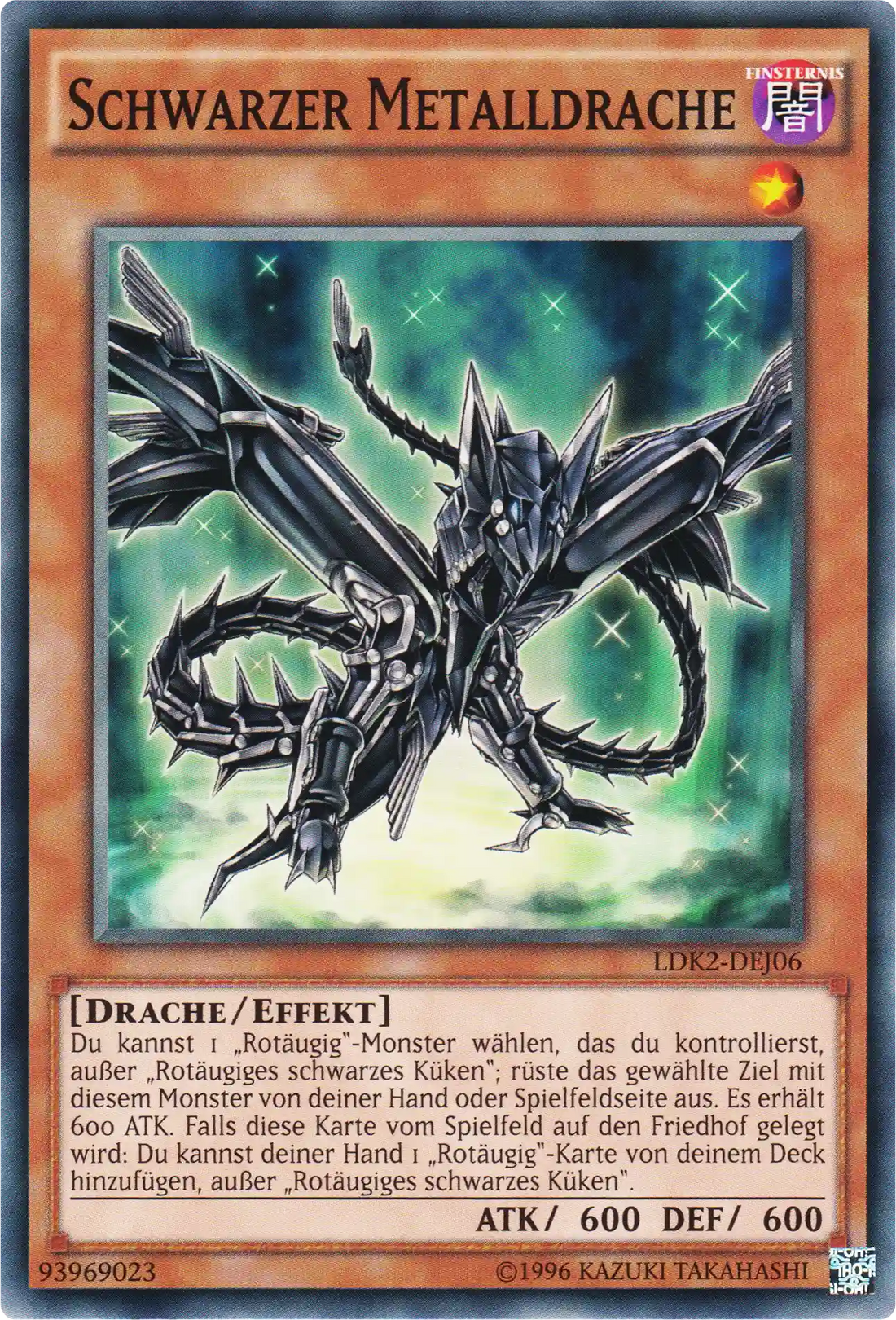 Schwarzer Metalldrache Yu-Gi-Oh! Karte LDK2-DEJ06 Common