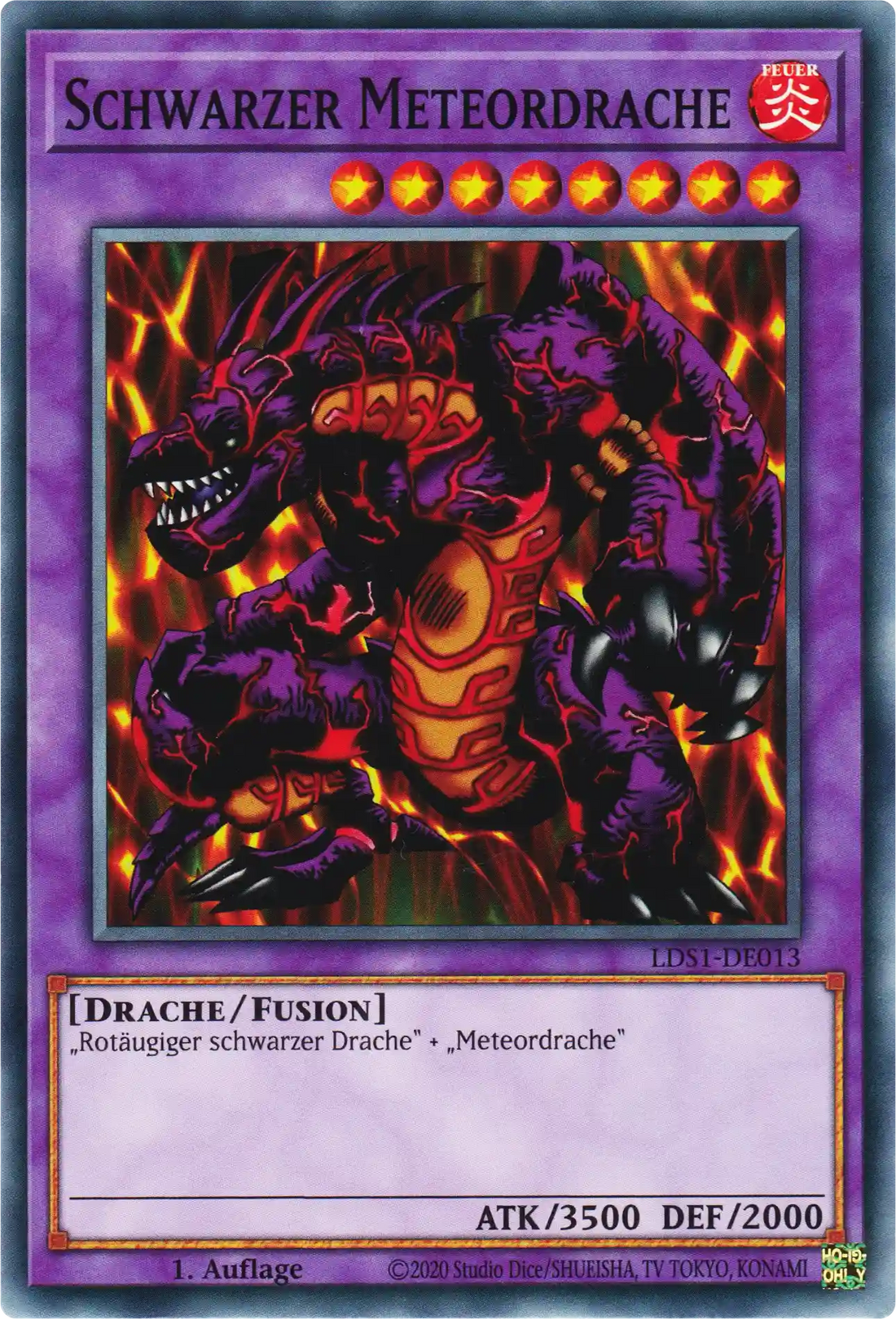 Schwarzer Meteordrache Yu-Gi-Oh! Karte LDS1-DE013 Common