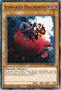 Schwarzes Drachenküken Yu-Gi-Oh! Karte LDS1-DE002 Common