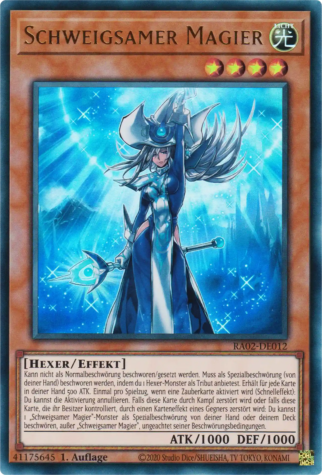Schweigsamer Magier Yu-Gi-Oh! Karte RA02-DE012 Ultra Rare