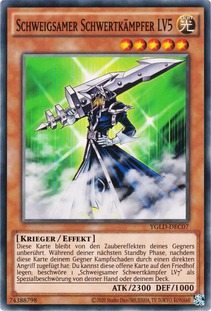 Schweigsamer Schwertkämpfer LV5 Yu-Gi-Oh! Karte YGLD-DEC07 Common