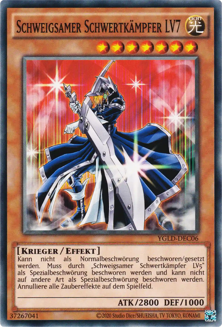 Schweigsamer Schwertkämpfer LV7 Yu-Gi-Oh! Karte YGLD-DEC06 Common