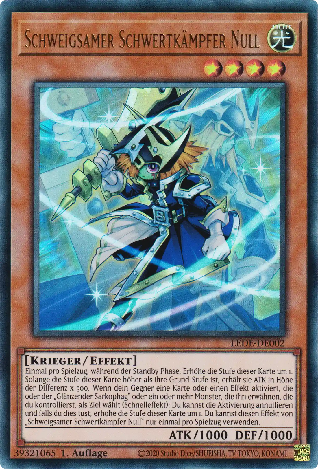 Schweigsamer Schwertkämpfer Null Yu-Gi-Oh! Karte LEDE-DE002 Ultra Rare