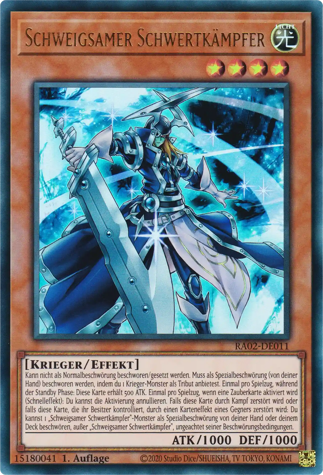 Schweigsamer Schwertkämpfer Yu-Gi-Oh! Karte RA02-DE011 Ultra Rare