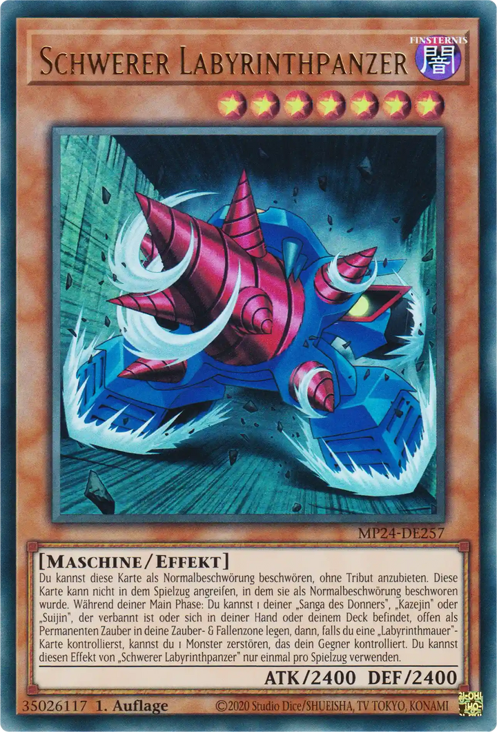 Schwerer Labyrinthpanzer Yu-Gi-Oh! Karte MP24-DE257 Ultra Rare