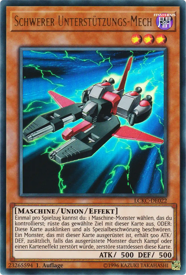 Schwerer Unterstützungs-Mech Yu-Gi-Oh! Karte LCKC-DE022 Ultra Rare