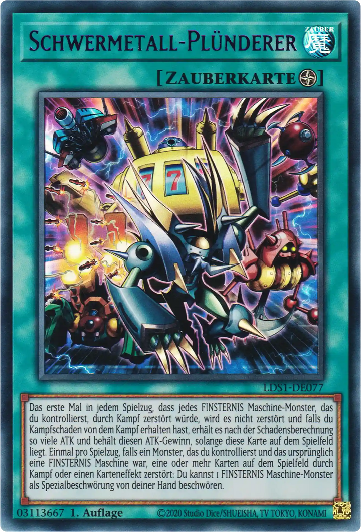Schwermetall-Plünderer Yu-Gi-Oh! Karte LDS1-DE077 Purple Ultra Rare