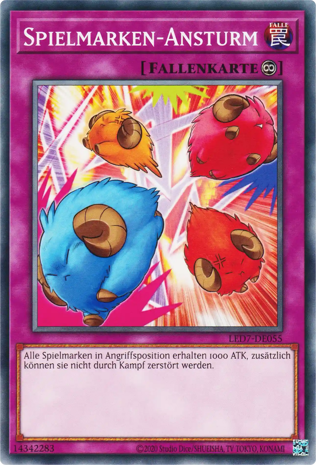 Spielmarken-Ansturm Yu-Gi-Oh! Karte LED7-DE055 Common