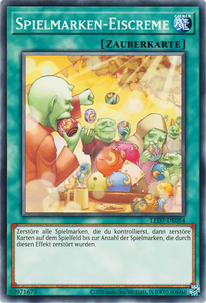 Spielmarken-Eiscreme Yu-Gi-Oh! Karte LED7-DE054 Common
