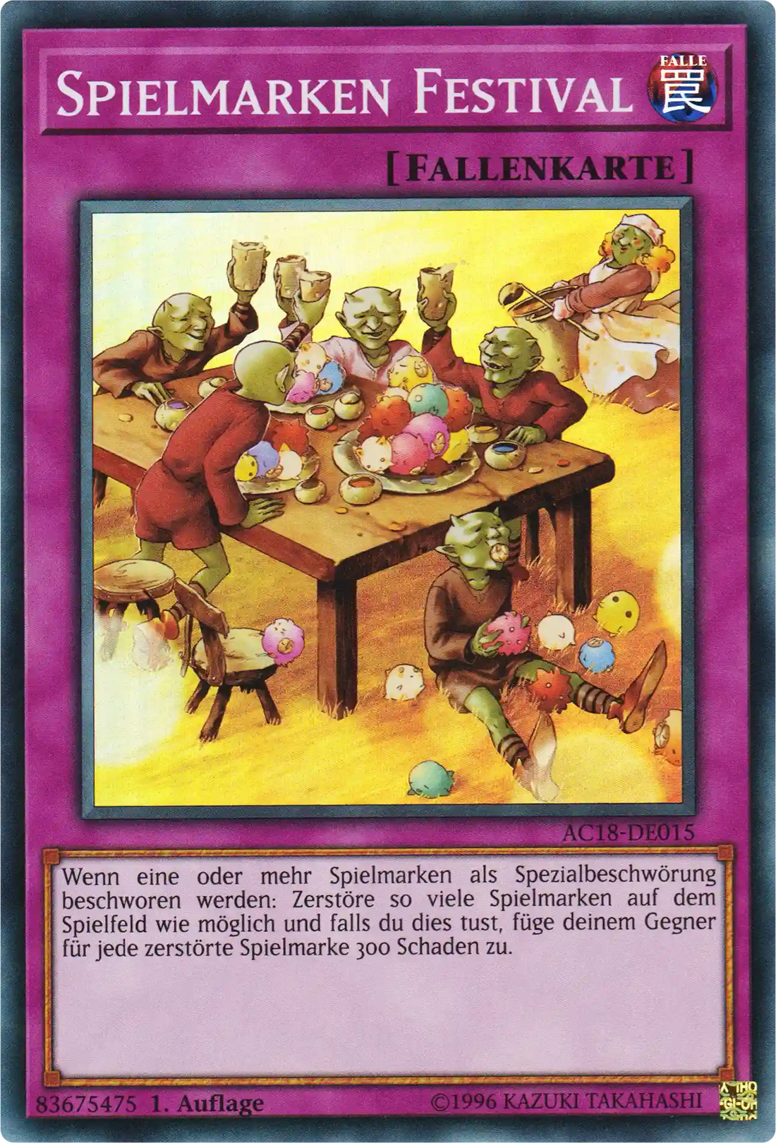 Spielmarken Festival Yu-Gi-Oh! Karte AC18-DE015 Super Rare