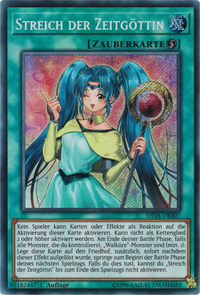 Streich der Zeitgöttin Yu-Gi-Oh! Karte SHVA-DE007 Secret Rare
