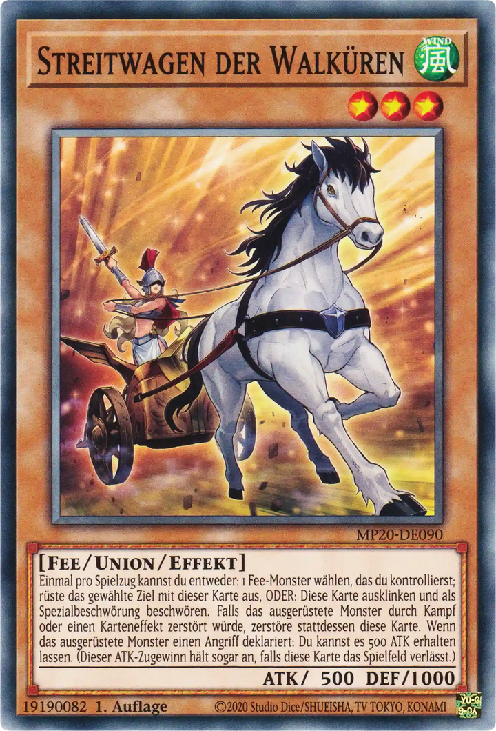 Streitwagen der Walküren Yu-Gi-Oh! Karte MP20-DE090 Common