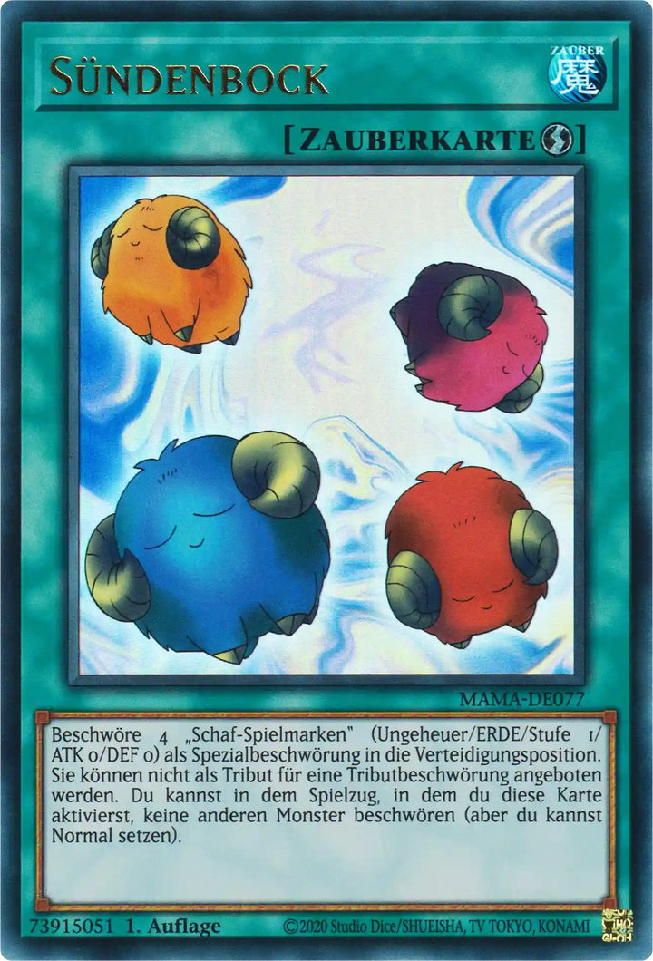 Sündenbock Yu-Gi-Oh! Karte MAMA-DE077 Ultra Rare