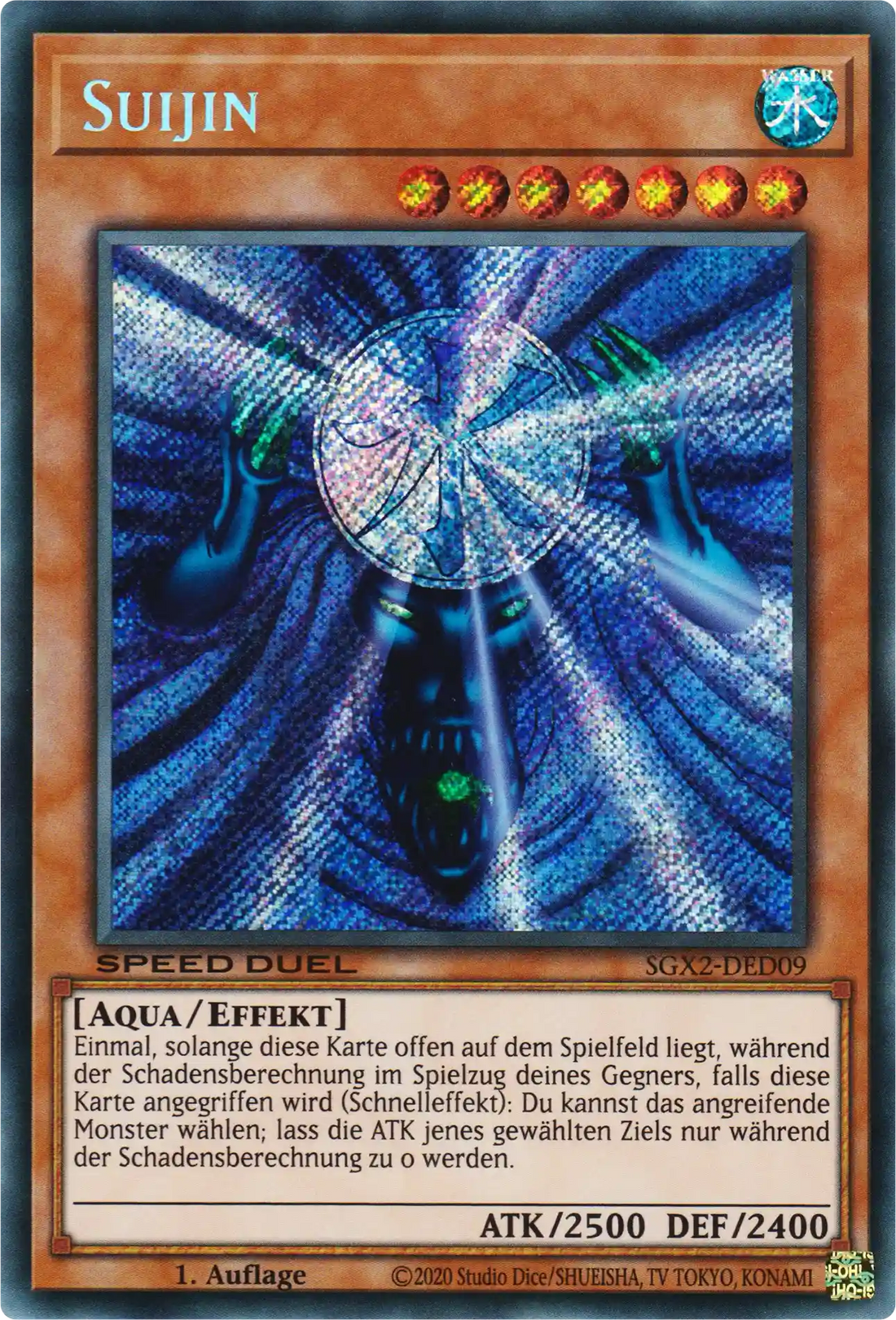 Suijin Yu-Gi-Oh! Karte SGX2-DED09 Secret Rare
