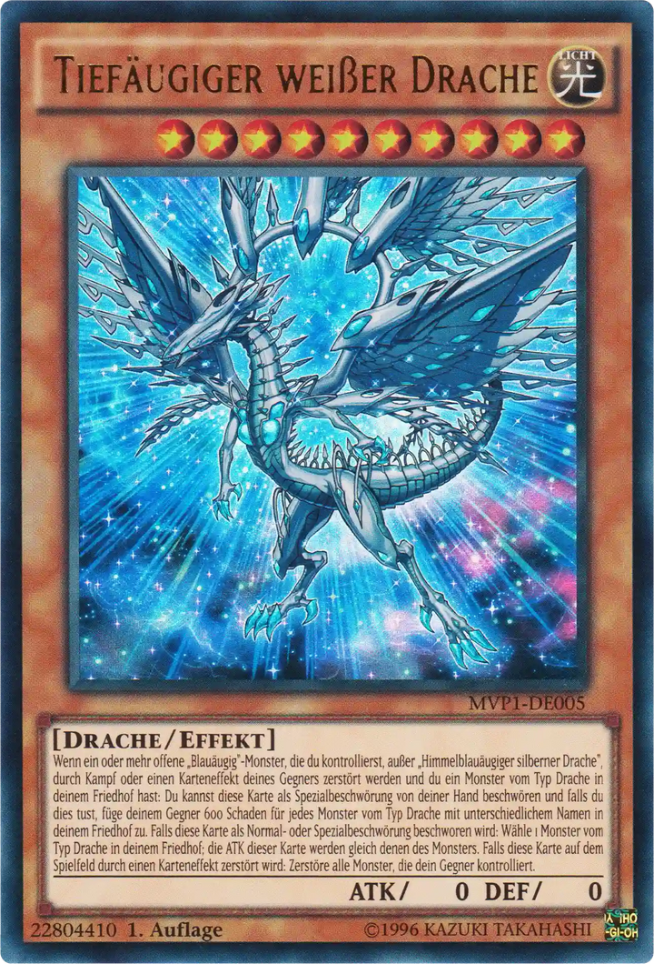 Tiefäugiger weißer Drache Yu-Gi-Oh! Karte MVP1-DE005 Ultra Rare