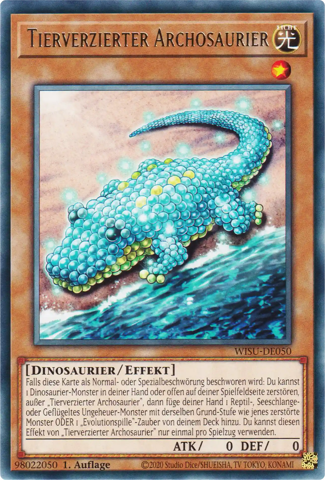Tierverzierter Archosaurier Yu-Gi-Oh! Karte WISU-DE050 Rare