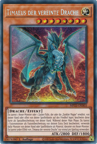 Timaeus der vereinte Drache Yu-Gi-Oh! Karte MP23-DE003 Secret Rare