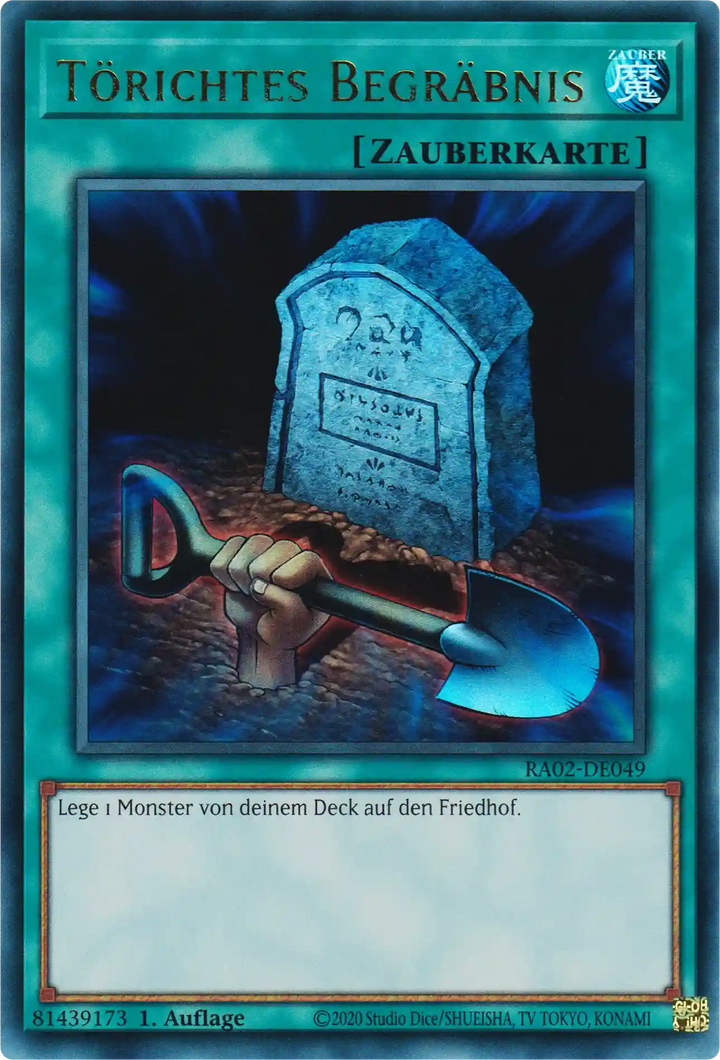 Törichtes Begräbnis Yu-Gi-Oh! Karte RA02-DE049 Ultra Rare
