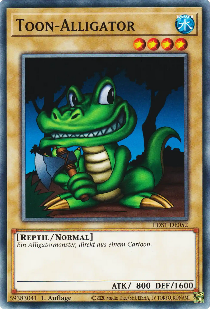 Toon-Alligator Yu-Gi-Oh! Karte LDS1-DE052 Common