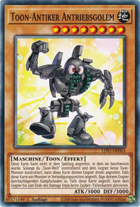 Toon-Antiker Antriebsgolem Yu-Gi-Oh! Karte LDS1-DE063 Common