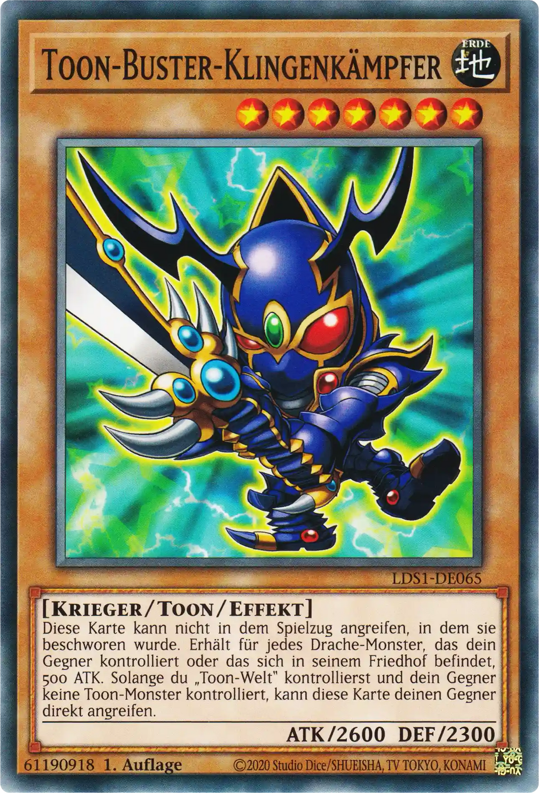 Toon-Buster Klingenkämpfer Yu-Gi-Oh! Karte LDS1-DE065 Common
