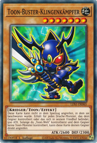 Toon-Buster Klingenkämpfer Yu-Gi-Oh! Karte LDS1-DE065 Common