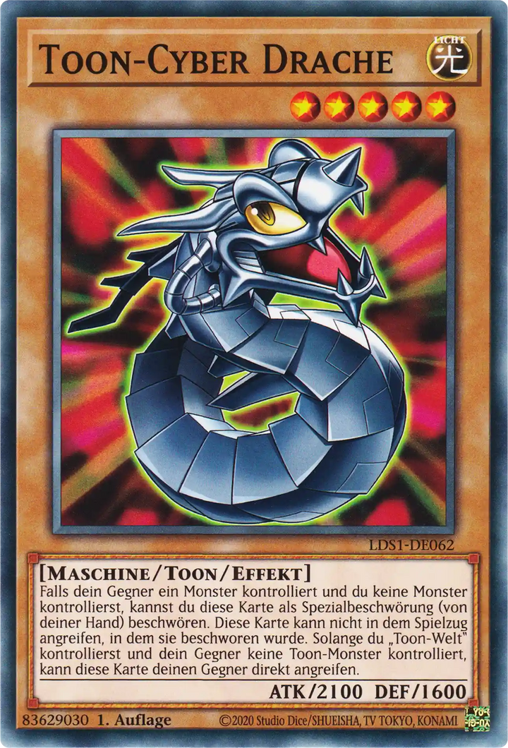 Toon-Cyber Drache Yu-Gi-Oh! Karte LDS1-DE062 Common
