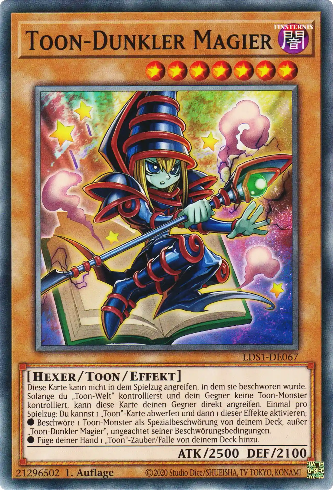 Toon-Dunkler Magier Yu-Gi-Oh! Karte LDS1-DE067 Common