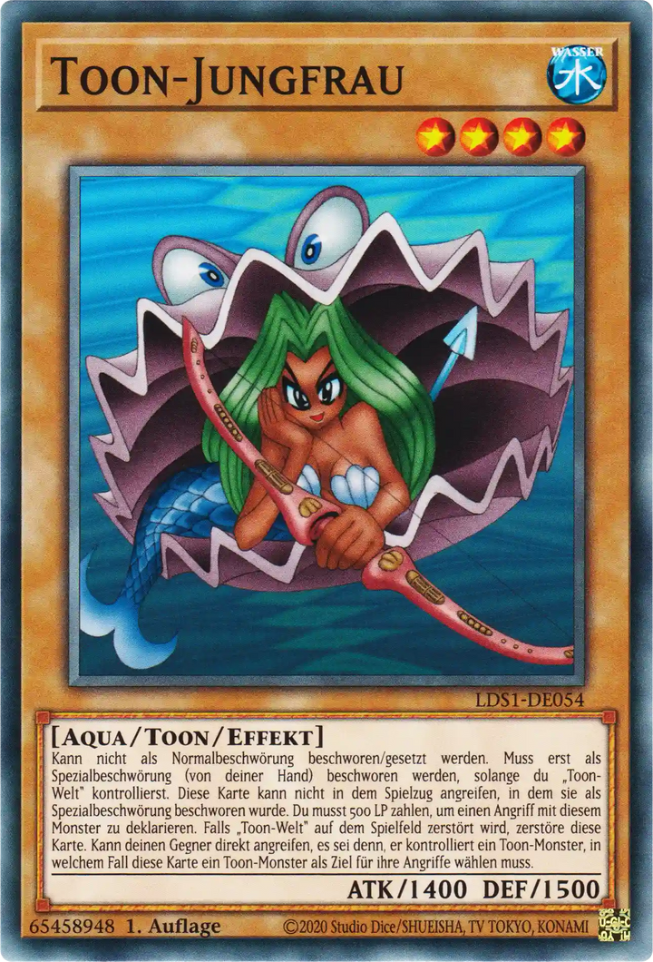 Toon-Jungfrau Yu-Gi-Oh! Karte LDS1-DE054 Common