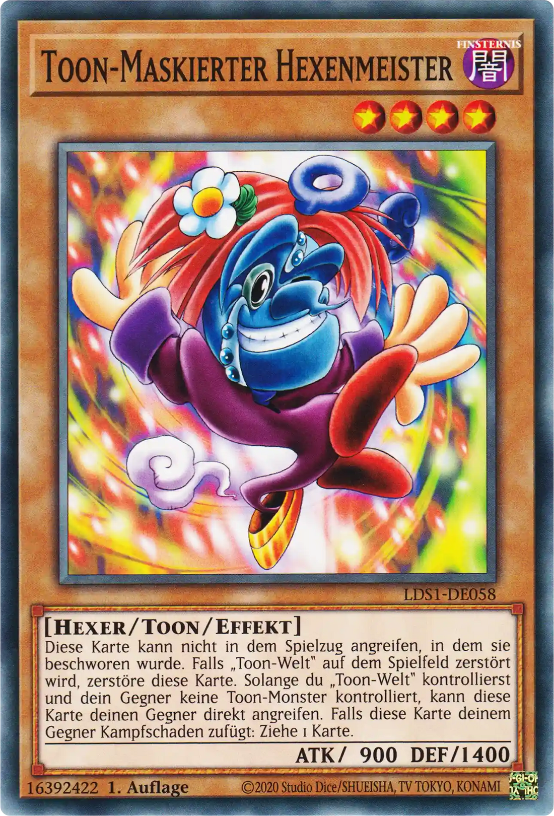 Toon-Maskierter Hexenmeister Yu-Gi-Oh! Karte LDS1-DE058 Common