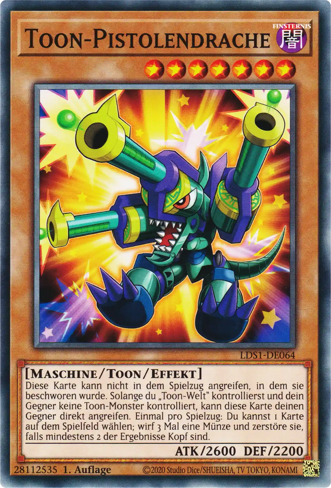 Toon-Pistolendrache Yu-Gi-Oh! Karte LDS1-DE064 Common
