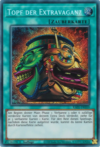 Topf der Extravaganz Yu-Gi-Oh! Karte RA01-DE059 Secret Rare