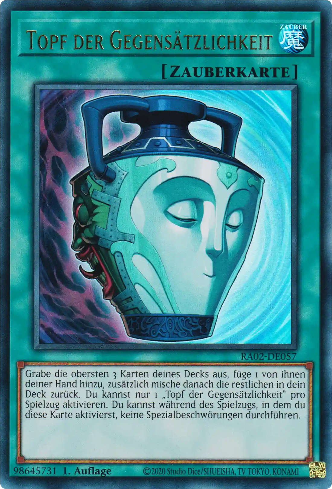 Topf der Gegensätzlichkeit Yu-Gi-Oh! Karte RA02-DE057 Ultra Rare