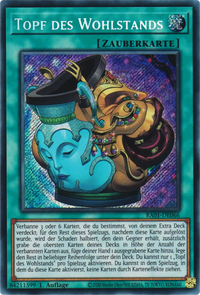 Topf des Wohlstands Yu-Gi-Oh! Karte RA01-DE066 Secret Rare