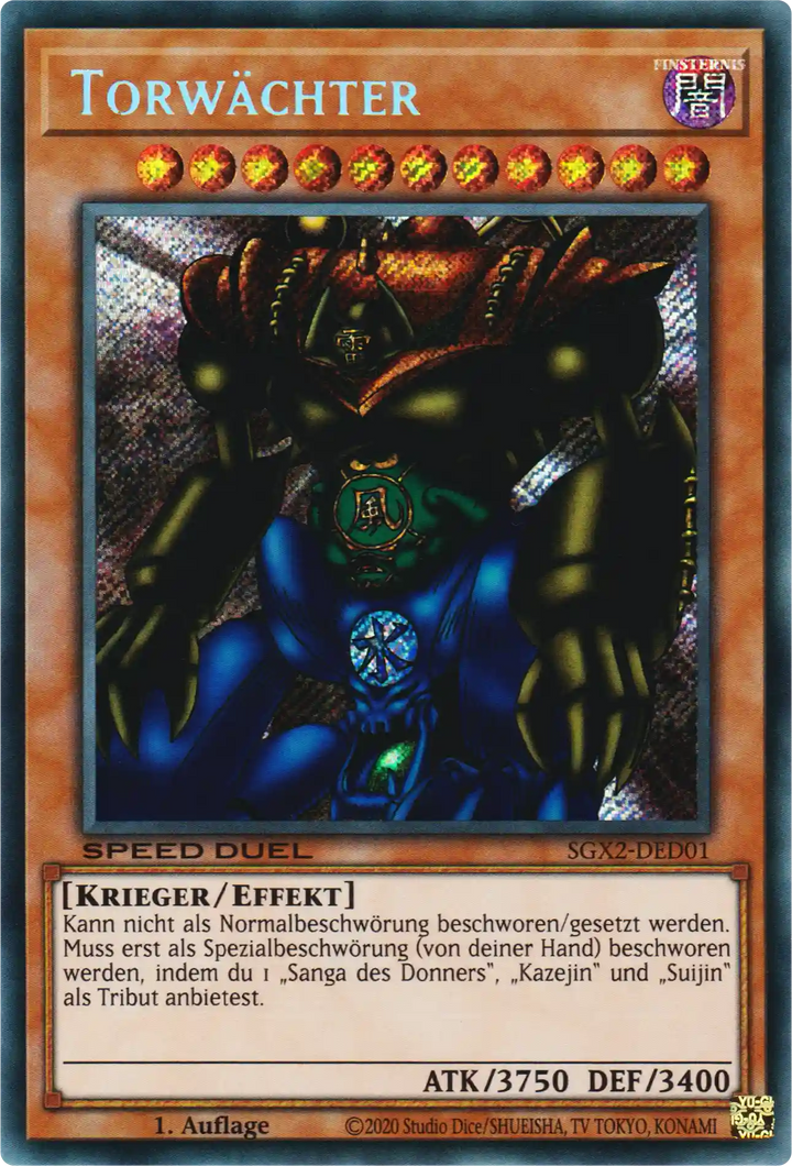 Torwächter Yu-Gi-Oh! Karte SGX2-DED01 Secret Rare