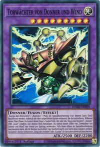 Torwächter von Donner und Wind Yu-Gi-Oh! Karte MAZE-DE004 Super Rare