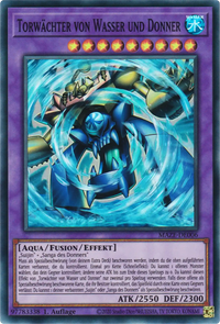 Torwächter von Wasser und Donner Yu-Gi-Oh! Karte MAZE-DE006 Super Rare