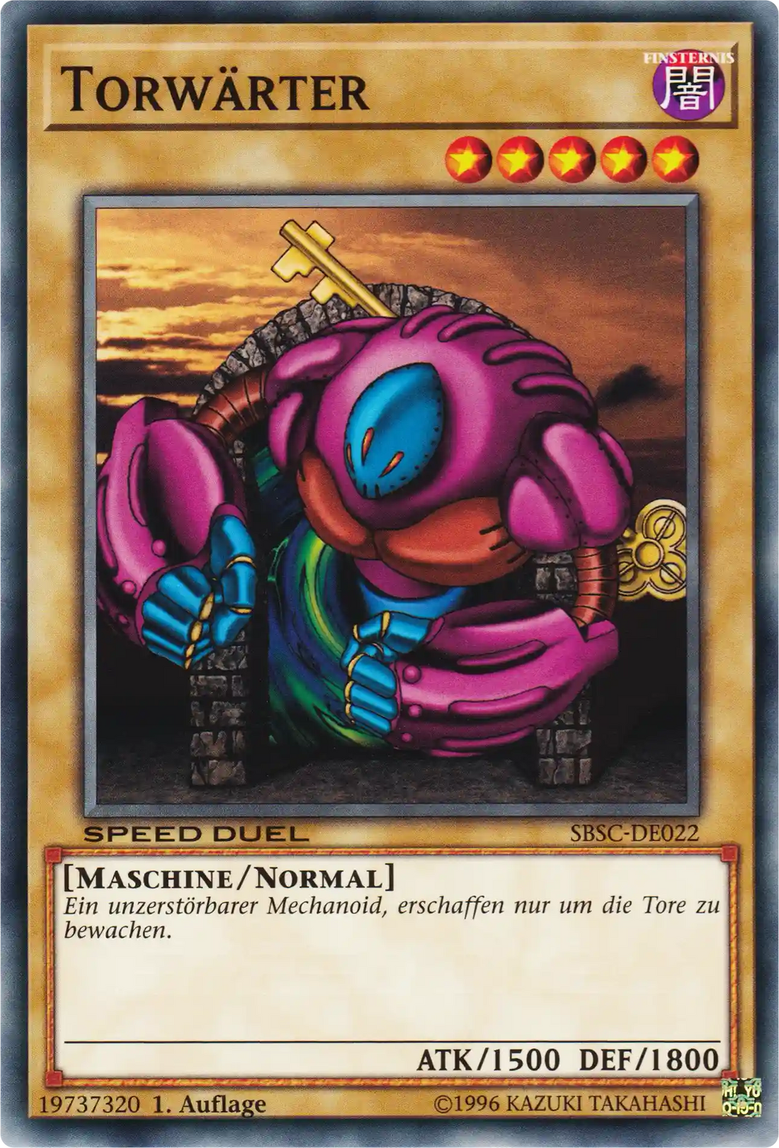 Torwärter Yu-Gi-Oh! Karte SBSC-DE022 Common