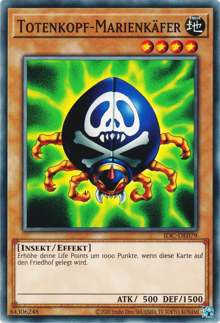 Totenkopf-Marienkäfer Yu-Gi-Oh! Karte IOC-DE079 Common