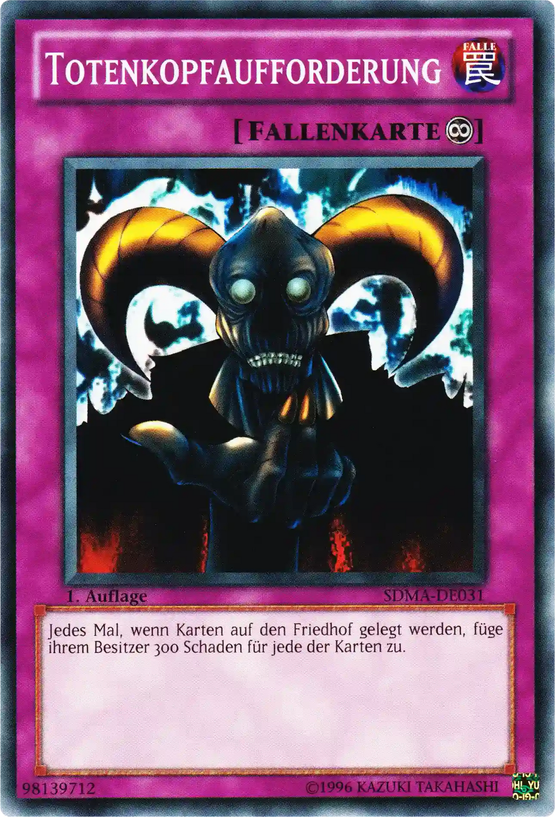 Totenkopfaufforderung Yu-Gi-Oh! Karte SDMA-DE031 Common