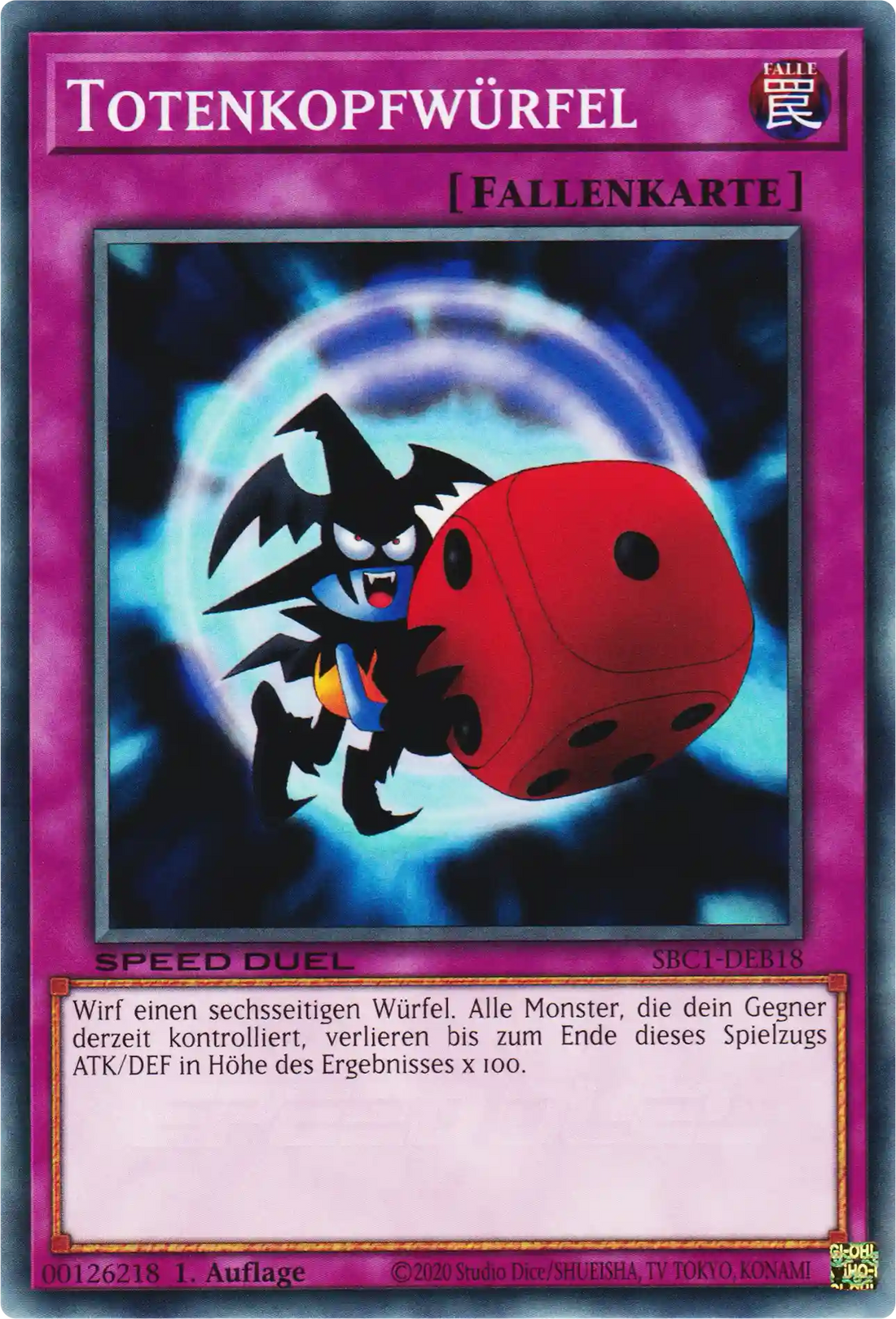 Totenkopfwürfel Yu-Gi-Oh! Karte SBC1-DEB18 Common