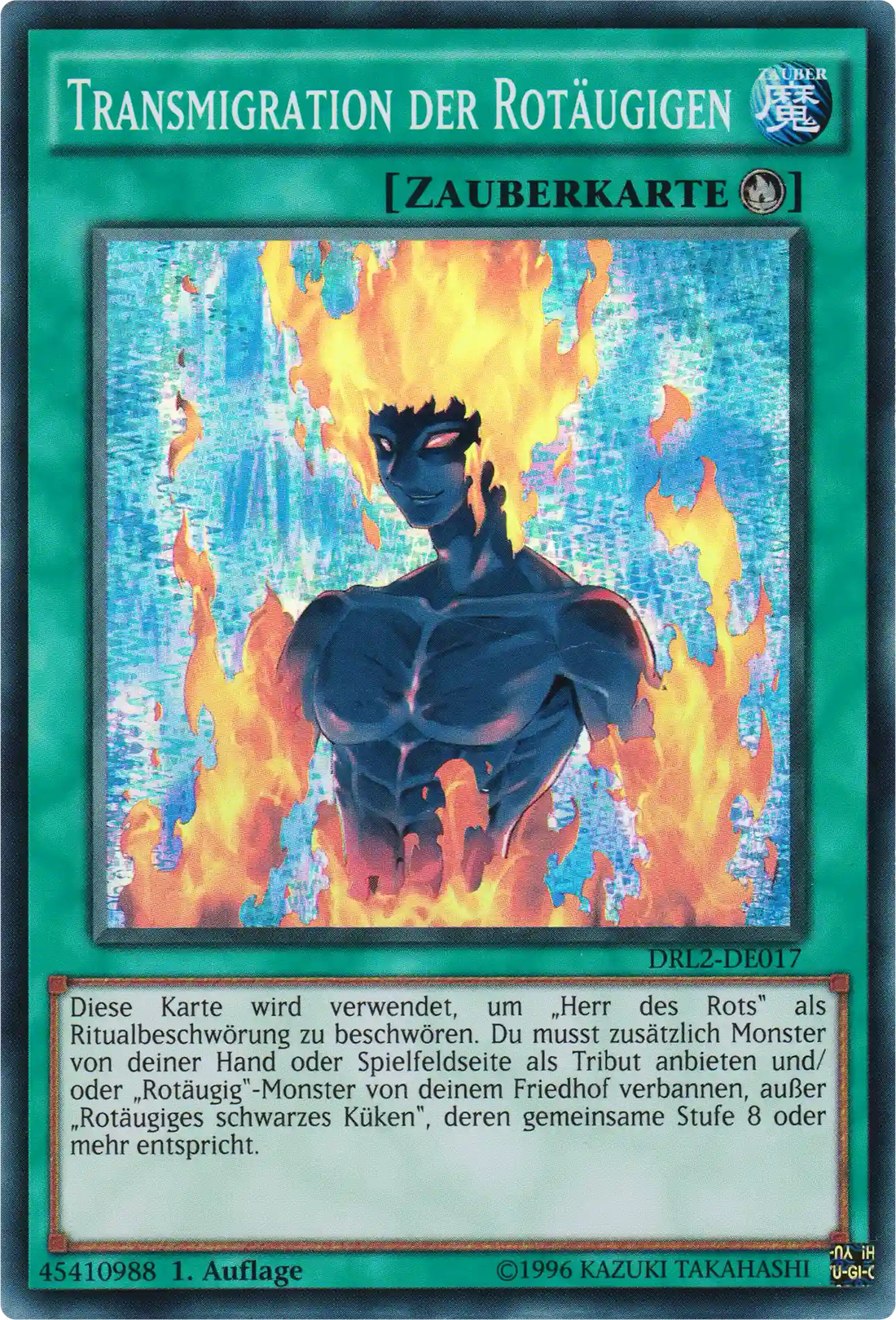 Transmigration der Rotäugigen Yu-Gi-Oh! Karte DRL2-DE017 Super Rare