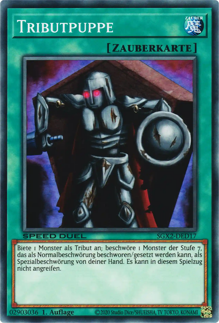 Tributpuppe Yu-Gi-Oh! Karte SGX2-DED17 Common
