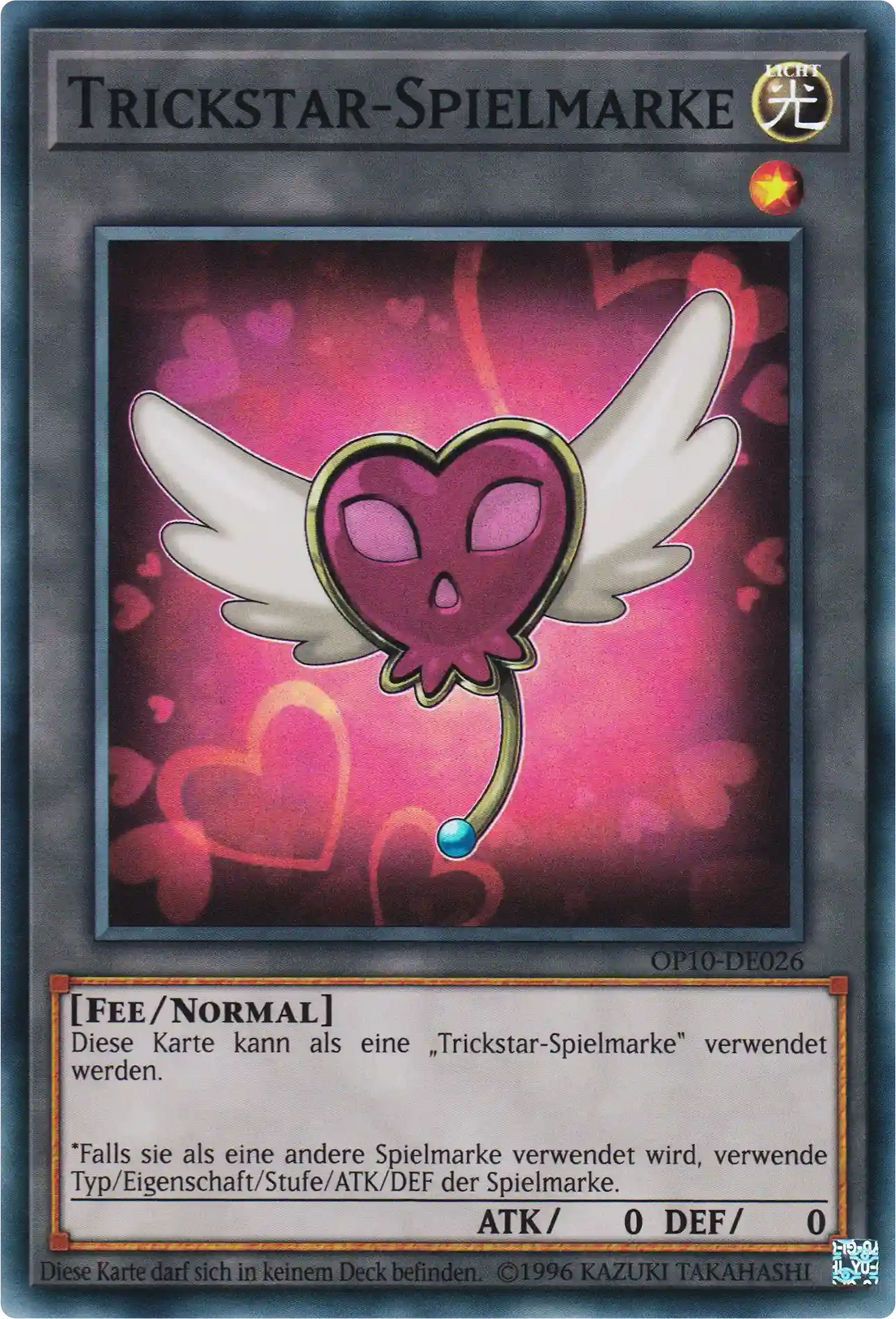 Trickstar-Spielmarke Yu-Gi-Oh! Karte OP10-DE026 Super Rare