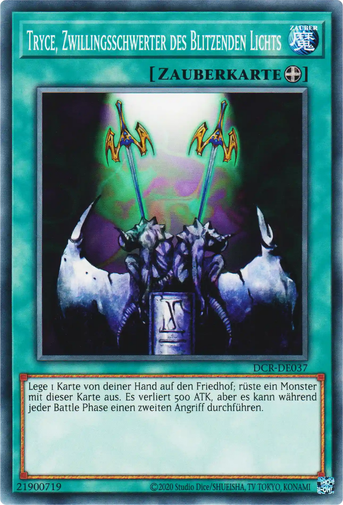 Tryce, Zwillingsschwerter des Blitzenden Lichts Yu-Gi-Oh! Karte DCR-DE037 Common